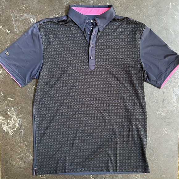 G.MAC Other - GMAC Mens navy, black and pink golf shirt